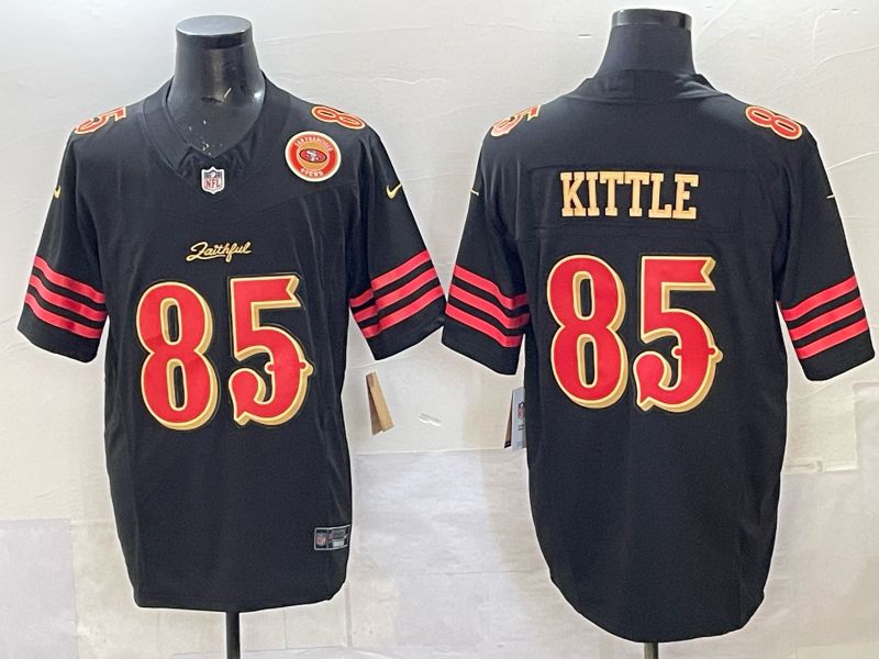 Men Nike San Francisco 49ers #85 Kittle black Limited NFL 2025 Jersey 0019